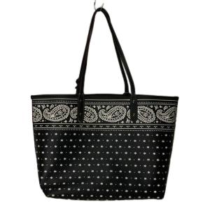 COACH ×DISNEY トートバッグ ハンドバッグ 総柄 リバーシブル ポーチ付き ブラック F59376