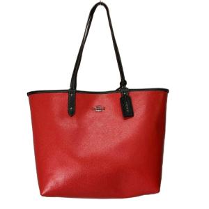 COACH ×DISNEY トートバッグ ハンドバッグ 総柄 リバーシブル ポーチ付き ブラック F59376
