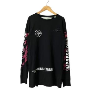 Diagonal STENCIL ステンシル アロー 長袖 Tシャツ ブラック OMAB001R19185015