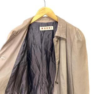 MARNI ステンカラーコート レザー ミドル丈 40 ピンク GY99
