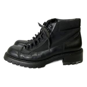 PRADA スニーカー ハイカット 切替 37 1/2 ブラック