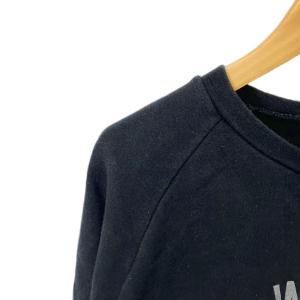 WTAPS トレーナー スウェット ラグラン プリント M ブラック