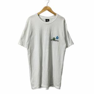 Tシャツ 半袖 プリント カットソー クルーネック M ホワイト