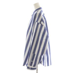 Shinzone STRIPED DADDY SHIRT P0 ネイビー ホワイト