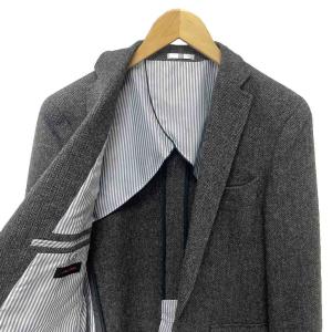 SUIT SELECT ウール テーラードジャケット シングル 2B くるみボタン AB4 グレー