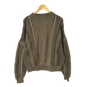 Kuchiba Knit アラン ニット セーター 長袖 YSK-24AW-KN03 2 ブラウン系 ブラック