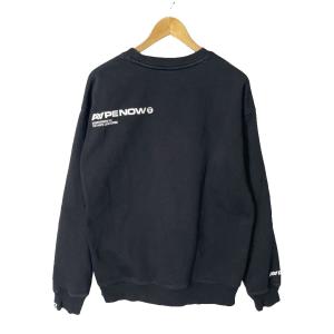 A BATHING APE AAPE BY A BATHING APE スウェット トレーナー ラバーワッペン ロゴ L ブラック