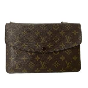 LOUIS VUITTON モノグラム ダブルラバット ショルダーバッグ ブラウン M51815