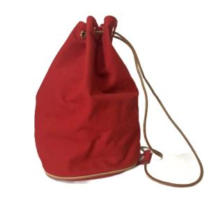 HERMES ポロションミミルPM キャンバス地 ショルダーバッグ レッド