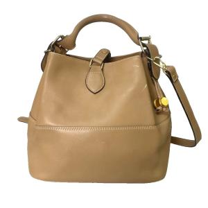 Kitamura ハンドバッグ ショルダーバッグ トート レザー ロゴ ベージュ GY06