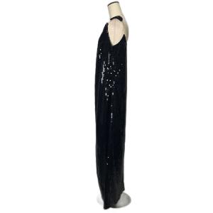 Helmut Lang スパンコール ノースリーブ ワンピース アーカイブ 本人期 42 ブラック