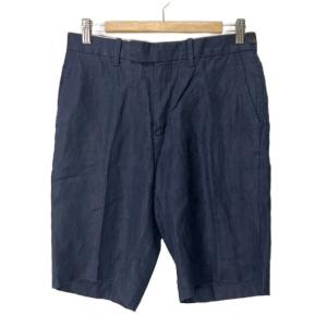 ショートパンツ ハーフパンツ ショーツ リネン 30 ネイビー