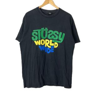 00s プリント Ｔシャツ カットソー フェード L ブラック