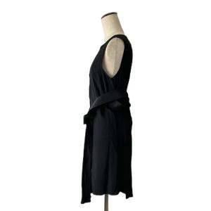 MM6 Maison Margiela ノースリーブワンピース ひざ丈 アシメ 40 ブラック S52CT0208