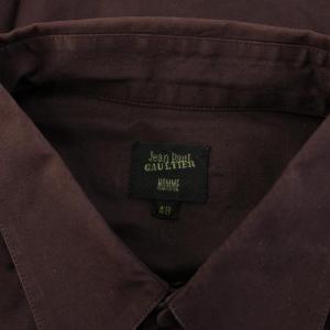 Jean Paul GAULTIER HOMME シャツ カジュアル 長袖 コットン 48 茶  /KH