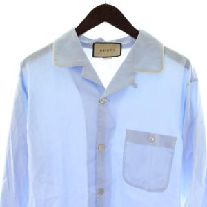 GUCCI オックスフォードシャツ 44 ブルー 664869