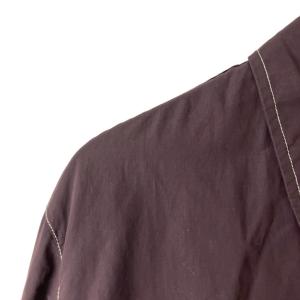 ARMANI JEANS 90sジップアップシャツ 白タグ アーカイブ L ボルドー