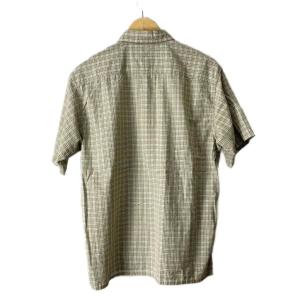 Patagonia 00sシアサッカーシャツ チェック 半袖 S グリーン 52997S5