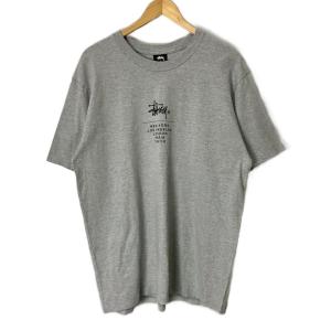 Tシャツ 半袖 カットソー クルーネック ロゴ L グレー
