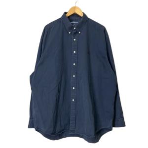 BLAKE シャツ ボタンダウン 長袖 XXL ネイビー
