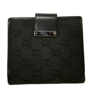 GGキャンバス 2つ折り財布 ウォレット コンパクト 74209 ブラック