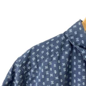 Patagonia 総柄シャツ ブラウス カジュアル 半袖 M ブルー 52691SP19