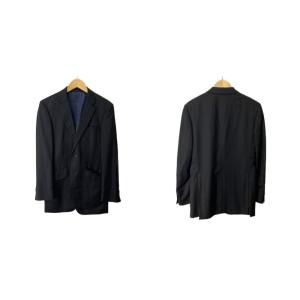 PAUL SMITH ロロピアーナ セットアップ ジャケット パンツ スーツ ストライプ S ブラック