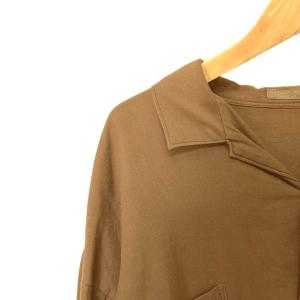 Y's for men 80sプルオーバーシャツ 長袖 初期タグ アーカイブ ヴィンテージ オープンカラー ダブルポケット ブラウン