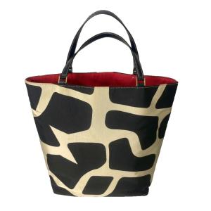 kate spade new york キリン柄 アニマル柄 トートバッグ ハンドバッグ ベージュ ブラック