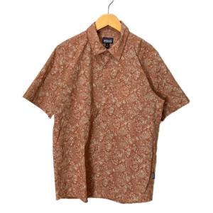 ゴートゥシャツ 総柄シャツ 半袖 S オレンジ 52691 SP19