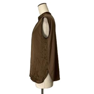 Max Mara ノースリーブブラウス カットソー サテンブラウス ブラウン GY06