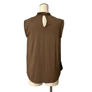Max Mara ノースリーブブラウス カットソー サテンブラウス ブラウン GY06
