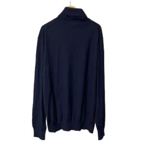 Ermenegildo Zegna カシミヤ シルク タートルネックニット セーター 56 ネイビー