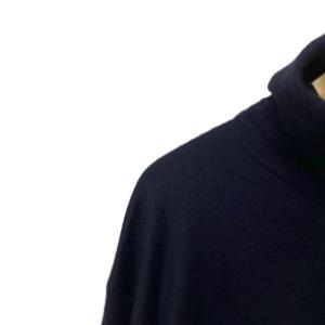 Ermenegildo Zegna カシミヤ シルク タートルネックニット セーター 56 ネイビー