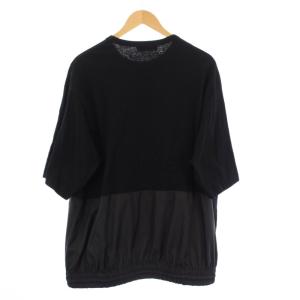 UNDERCOVER Tシャツ カットソー 半袖 クルーネック 切替 3 黒 UC1C4813 /KH