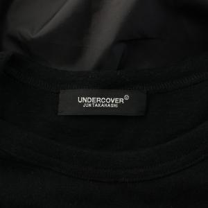 UNDERCOVER Tシャツ カットソー 半袖 クルーネック 切替 3 黒 UC1C4813 /KH