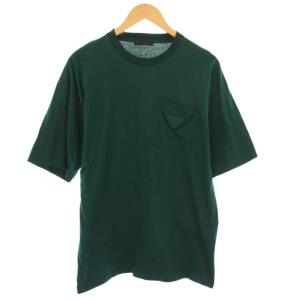 トライアングルロゴ ポケット Tシャツ カットソー 半袖 L 緑 UJN670 /KH