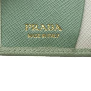 PRADA SAFFIANO TRIANGOLO ウォレット 二つ折り ミントグリーン 1ML050