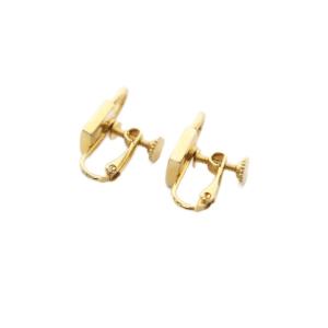 Christian Dior 南京錠 イヤリング ゴールドカラー /KH OH