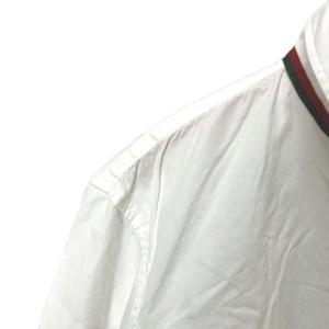 STUSSY リンクロゴ 七分袖シャツ カジュアルシャツ L ホワイト