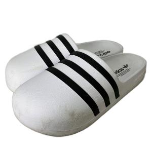 adidas サンダル 3ライン ミュール スリッポン 28.5cm ホワイト GY06