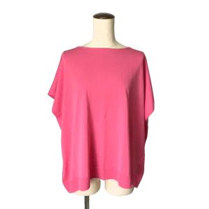 ICE COTTON フレンチスリーブルーズニット セーター カットソー 半袖 ショートスリーブ F ピンク