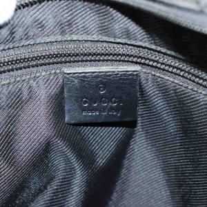 GUCCI GGキャンバス ショルダーバッグ レザー 黒 ブラック 018 1612 /AN25 OH