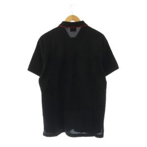 BURBERRY ENGLAND ロゴ刺繍鹿の子ポロシャツ XL ブラック