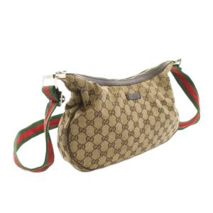 GUCCI ショルダーバッグ GGキャンバス シェリーライン ブラウン 122790
