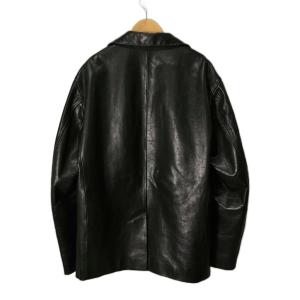 ISSEY MIYAKE MEN レザーテーラードジャケット アーカイブ L ブラック ME93-LJ005