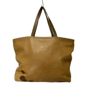 LOEWE ヴィンテージ アナグラム トートバッグ ハンドバッグ レザー ブラウン GY06 AA
