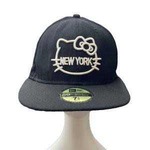 ハローキティ キャップ NEW YORK ベースボールキャップ 野球帽 帽子 57.7cm ブラック