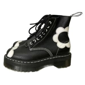 Dr.Martens ×MARY QUANT 8ホール ショートブーツ センタージップ UK6 ブラック