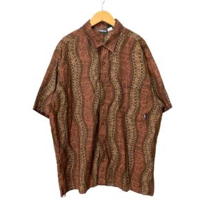 ヴィンテージ 総柄シャツ 98年 L ブラウン 53372 1115 S8